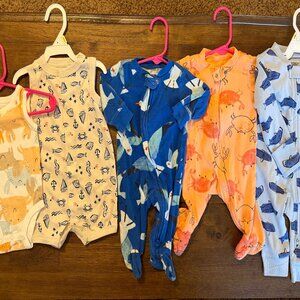 Lot of 5 Carter's Boys 3m Summer Ocean Clothes, some NWT
